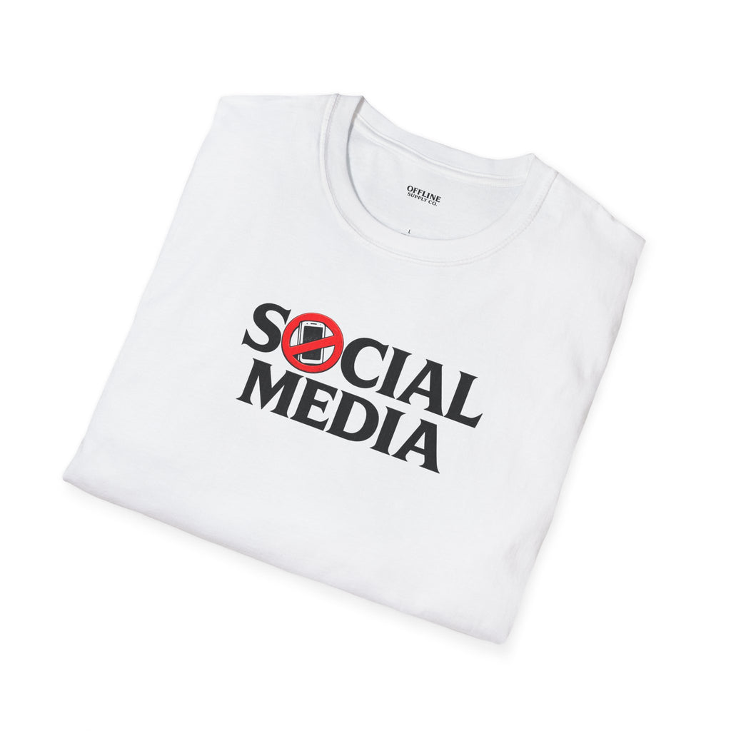 Haunted by the Algorithm — No Social Media Graphic White Tee