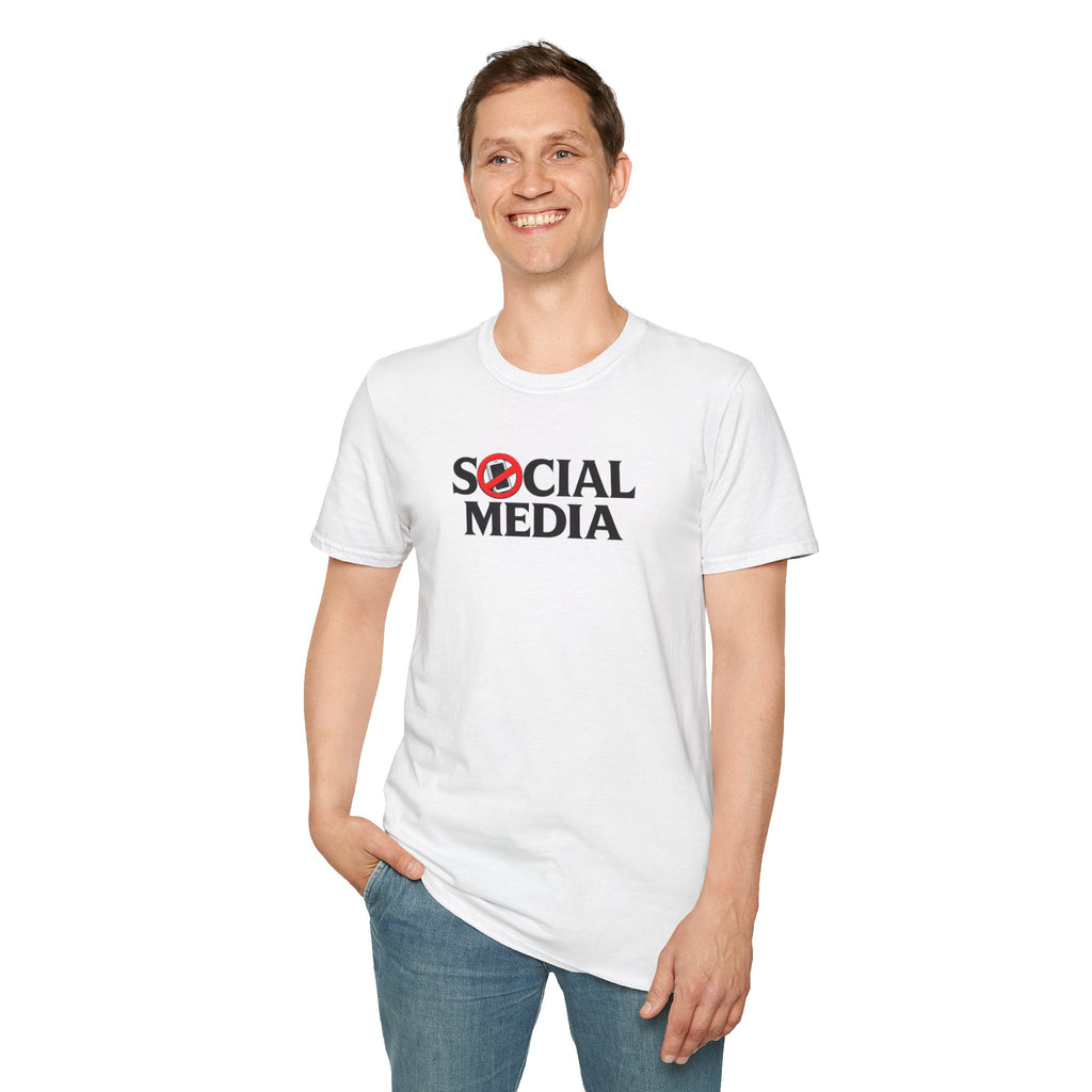 Haunted by the Algorithm — No Social Media Graphic White Tee