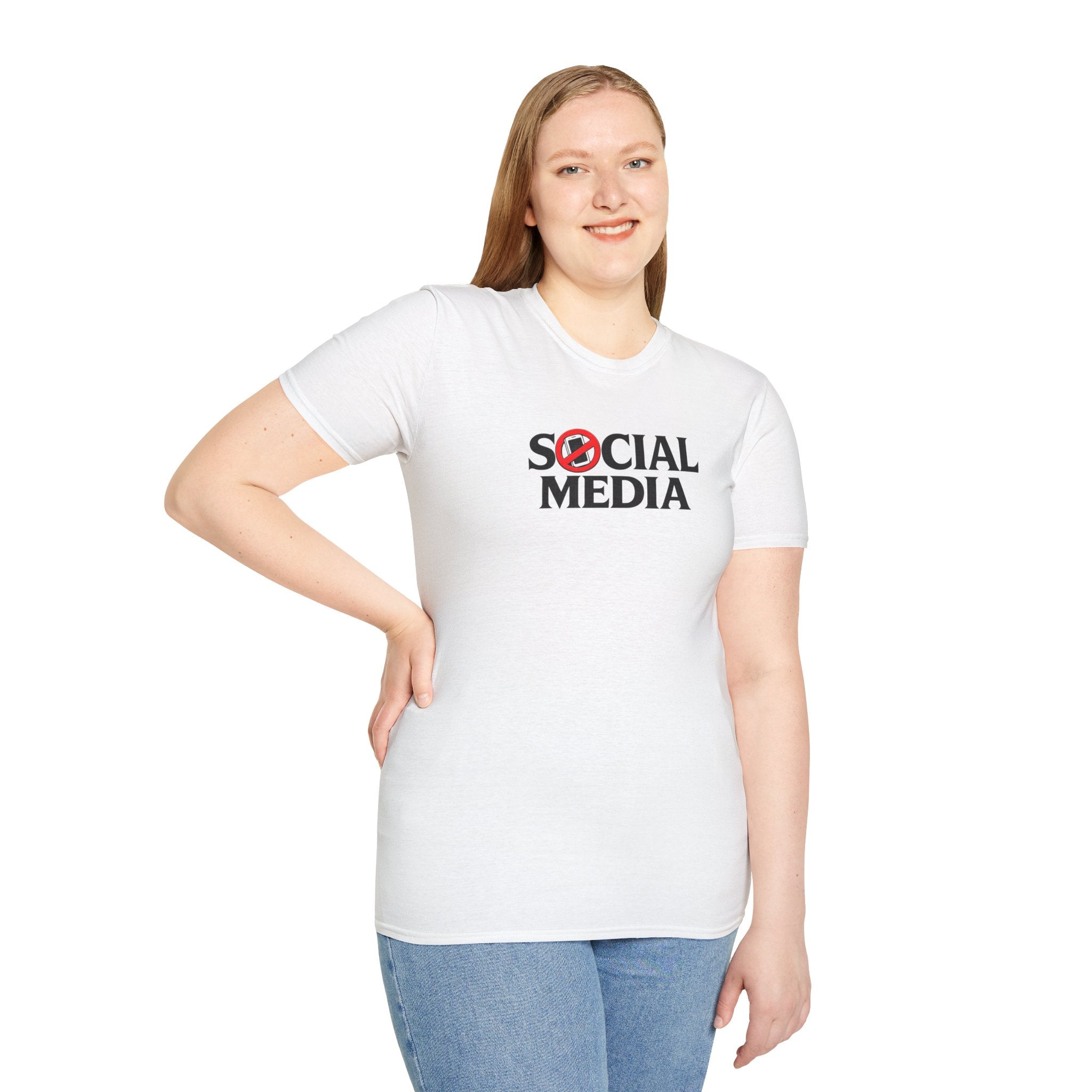 Haunted by the Algorithm — No Social Media Graphic White Tee