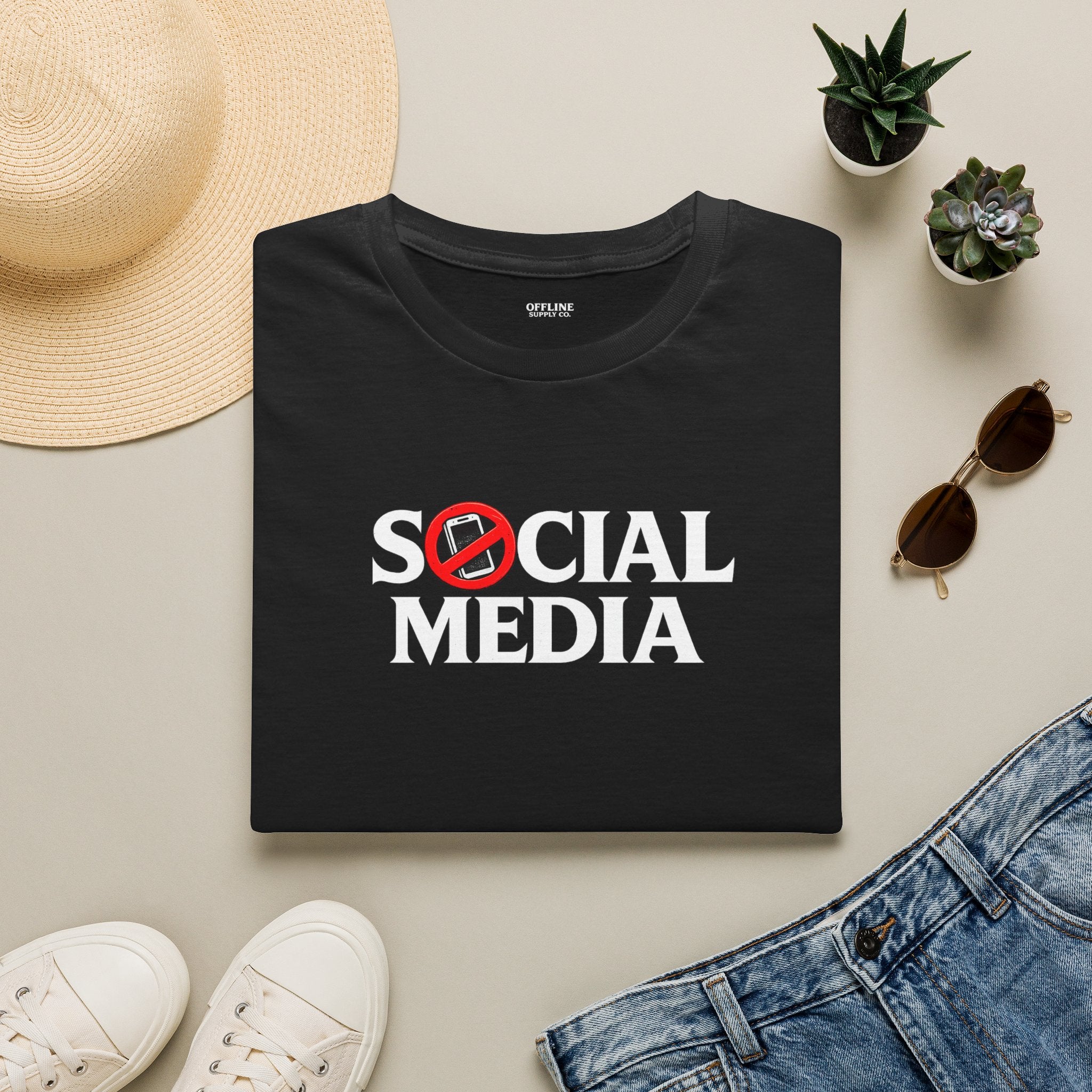 Haunted by the Algorithm — No Social Media Graphic Black Tee
