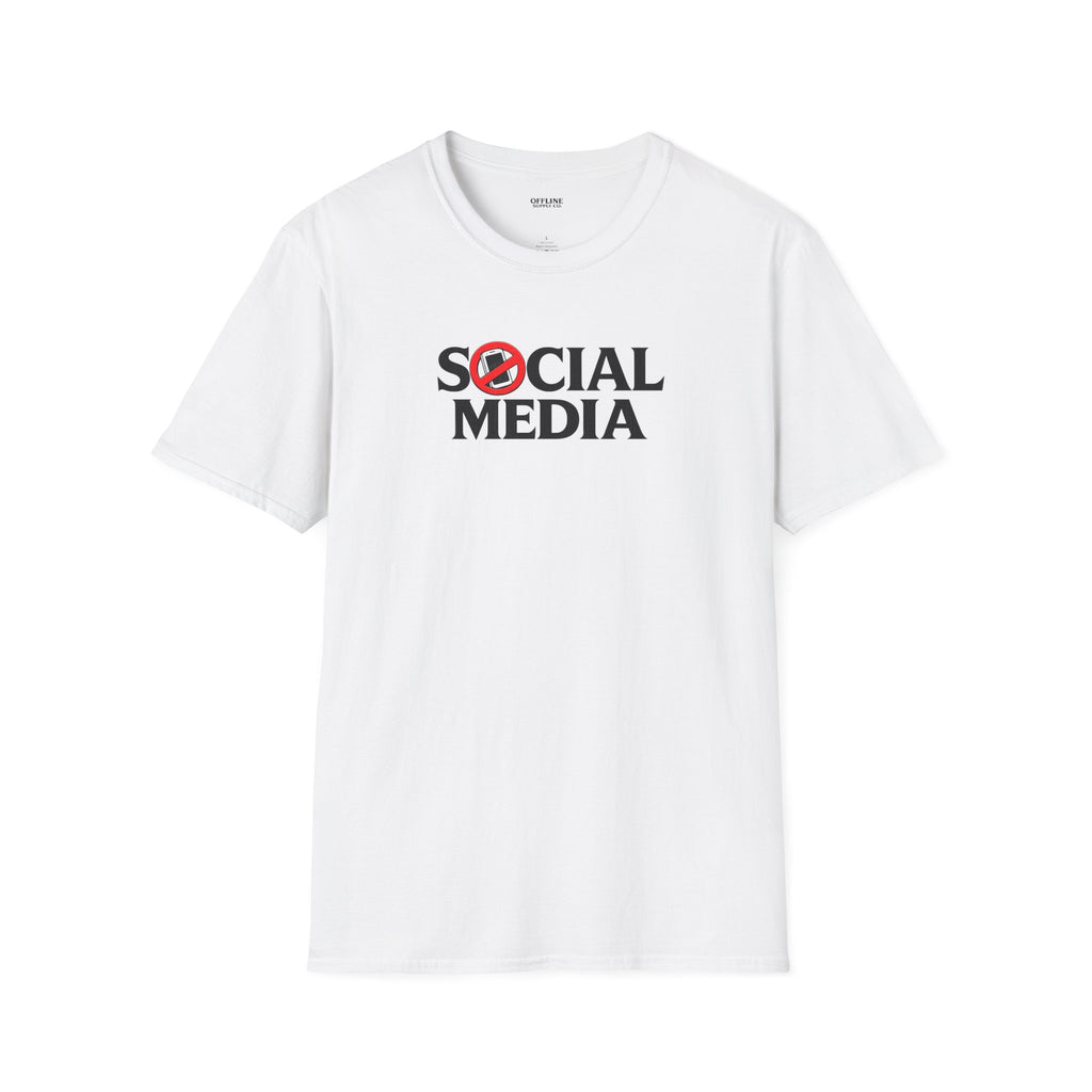 Haunted by the Algorithm — No Social Media Graphic White Tee