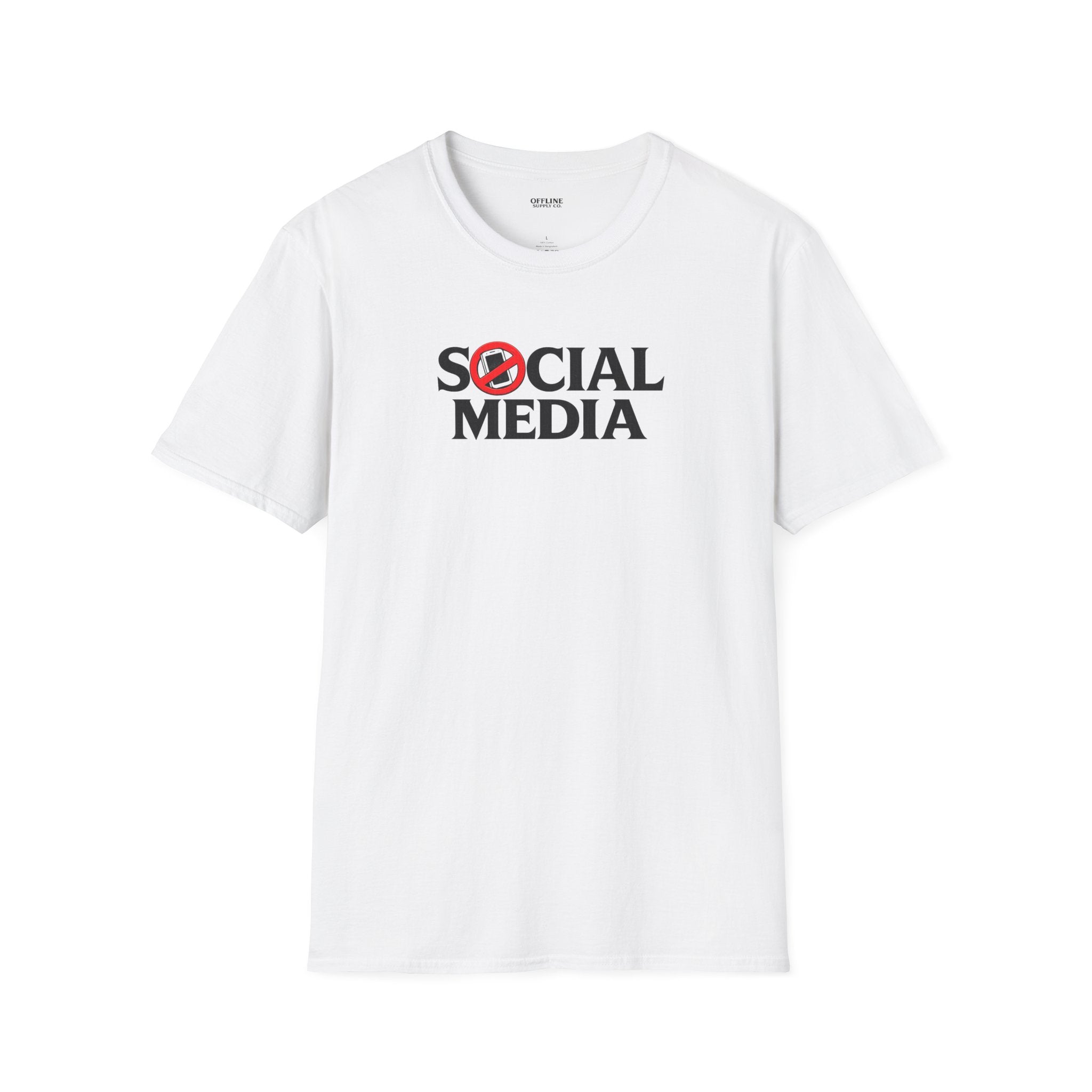 Haunted by the Algorithm — No Social Media Graphic White Tee
