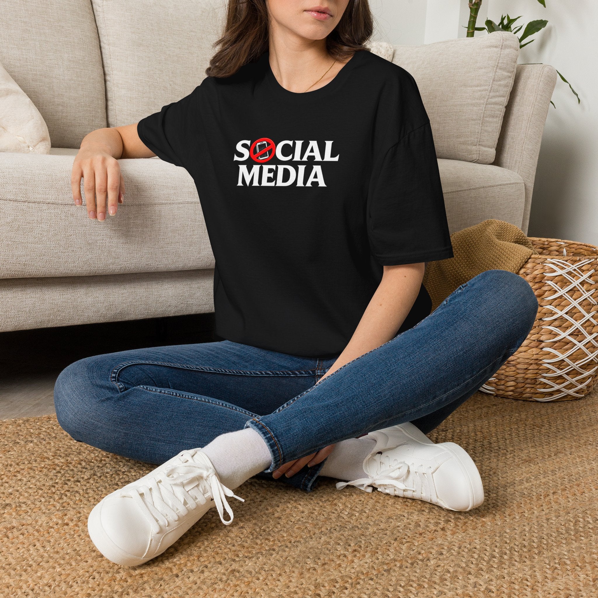Haunted by the Algorithm — No Social Media Graphic Black Tee